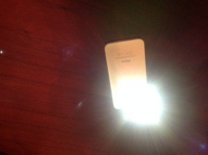 "The flashlight on my iPhone suddenly went on!"